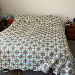 Green, white, red Aztec Quilt